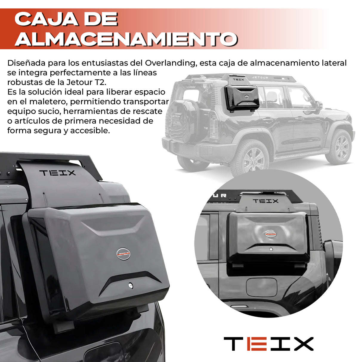 Caja Reforzada Con Kit De Instalación Para Jetour T2 2024+