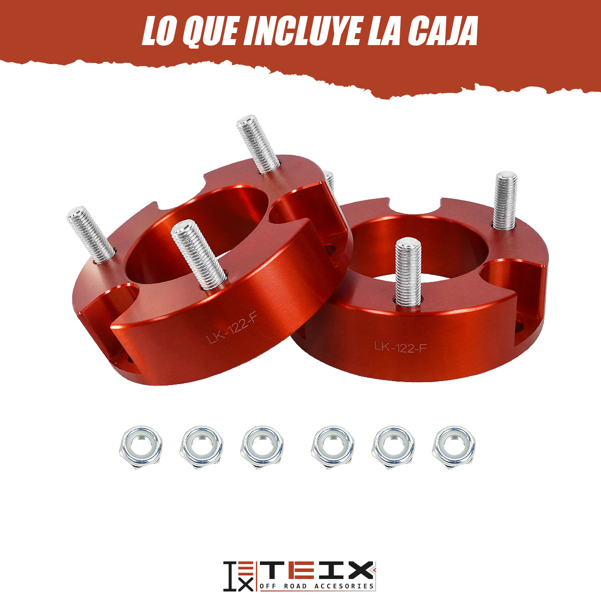 KIT DE ELEVACION TEIX PARA RANGER PX 2012-2016  2 PULG DELANTERO