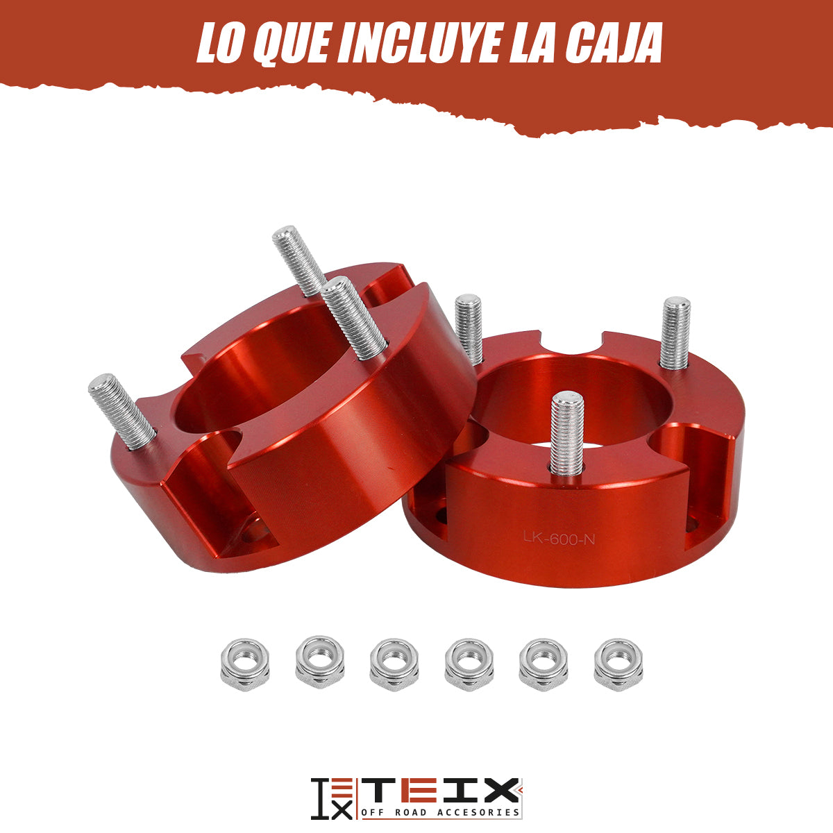 KIT DE ELEVACION TEIX PARA NISSAN NAVARA 2.5 PULG DELANTERO