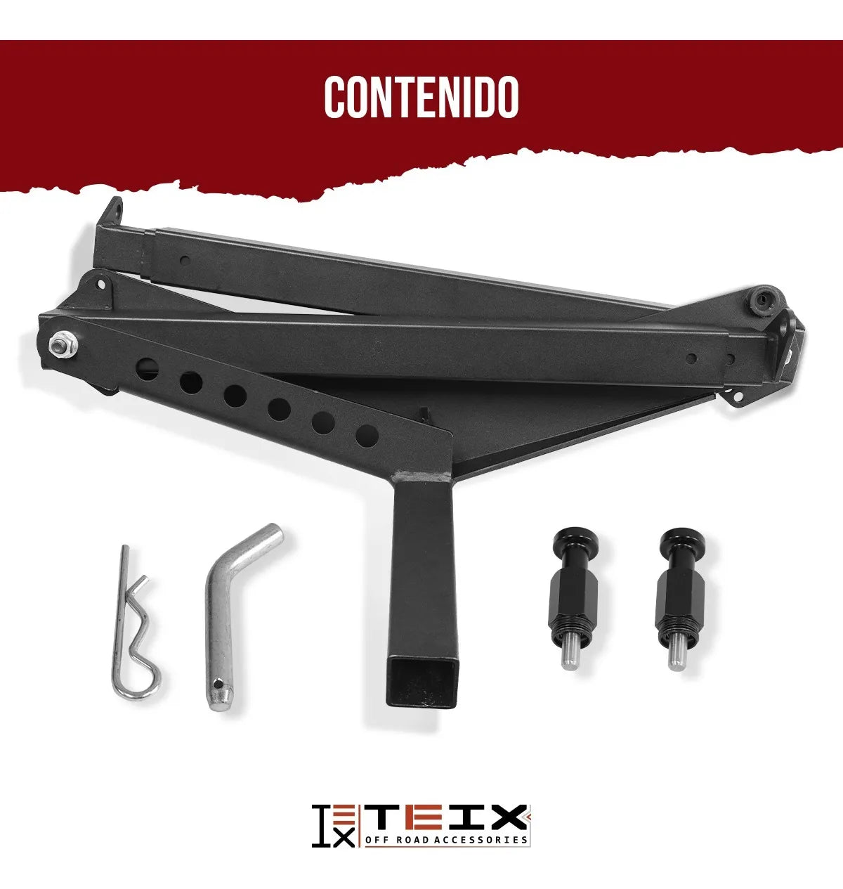 Tubo De Enganche Para Hamaca 2in Teix Off Road  Negro / Teix