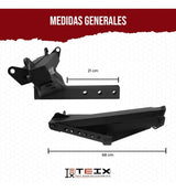 Tubo De Enganche Para Hamaca 2in Teix Off Road  Negro / Teix