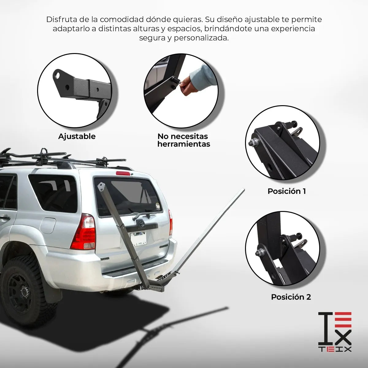 Tubo De Enganche Para Hamaca 2in Teix Off Road  Negro / Teix