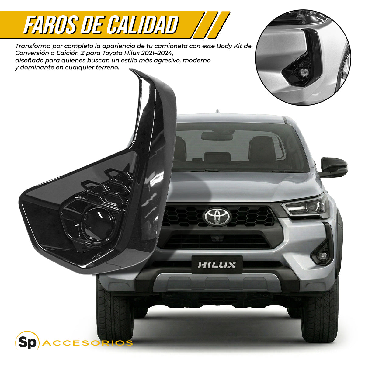 Body kit de Conversión Hilux 2021-2024 A Edición Z Kit Con Cantoneras