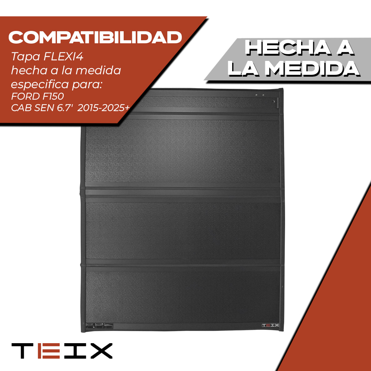 TAPA FLEXI4 FOLD FORD F150 CAB SEN 6.7'  2015/2025+