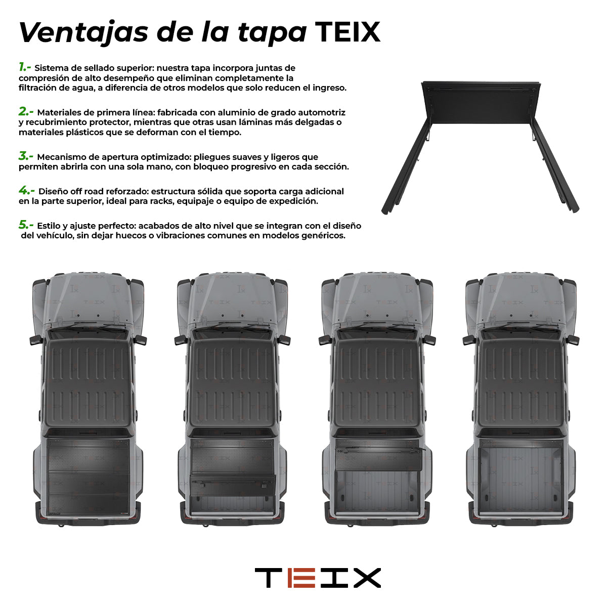 TAPA FLEXI4 FOLD JEEP GLADIATOR 5FT 2019/2024+
