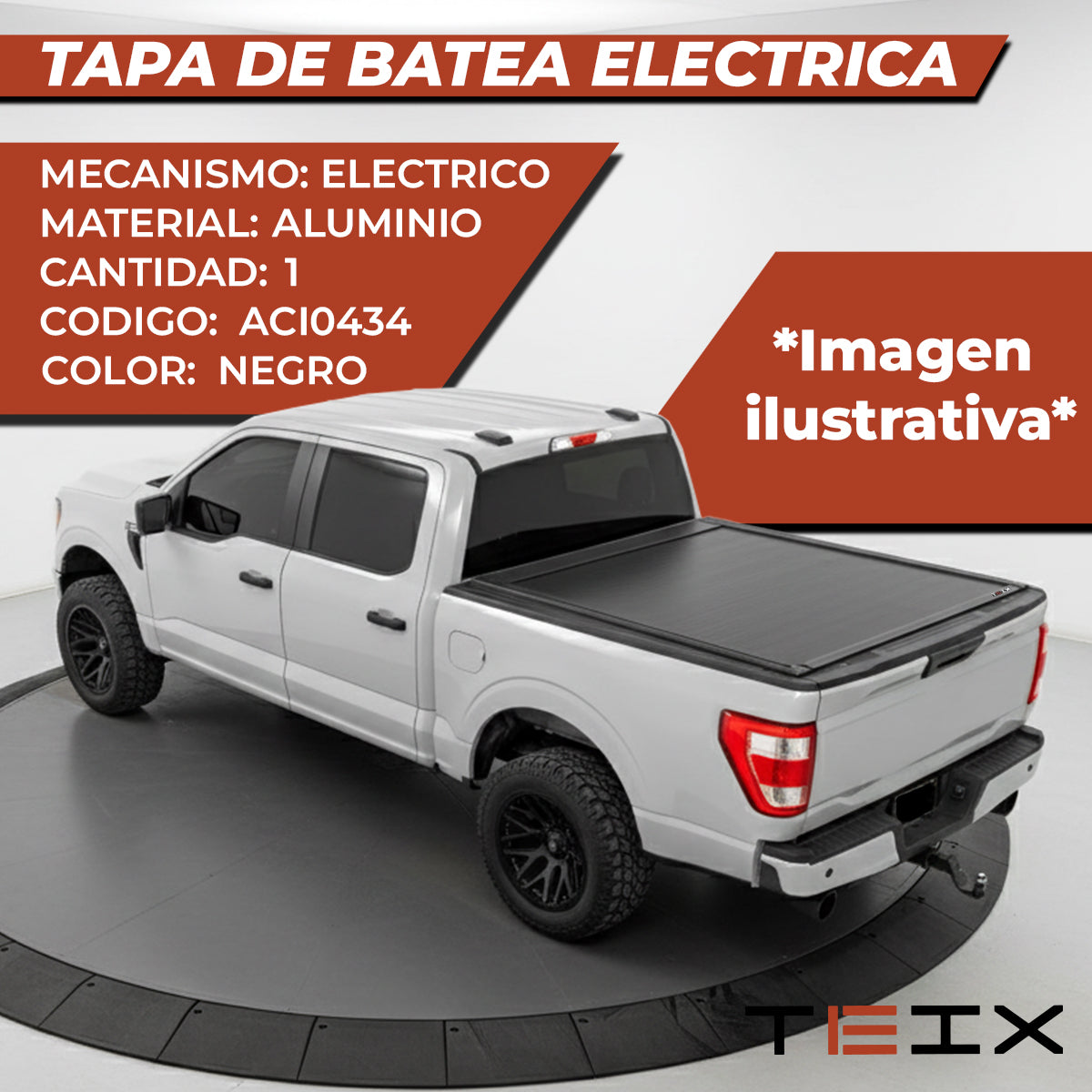 TAPA ELECTRICA POWER CONTROL-X TEIX DODGE RAM 1500 (MODELO NUEVO) 5.7' 2019-2024+ (SIN RAMBOX)