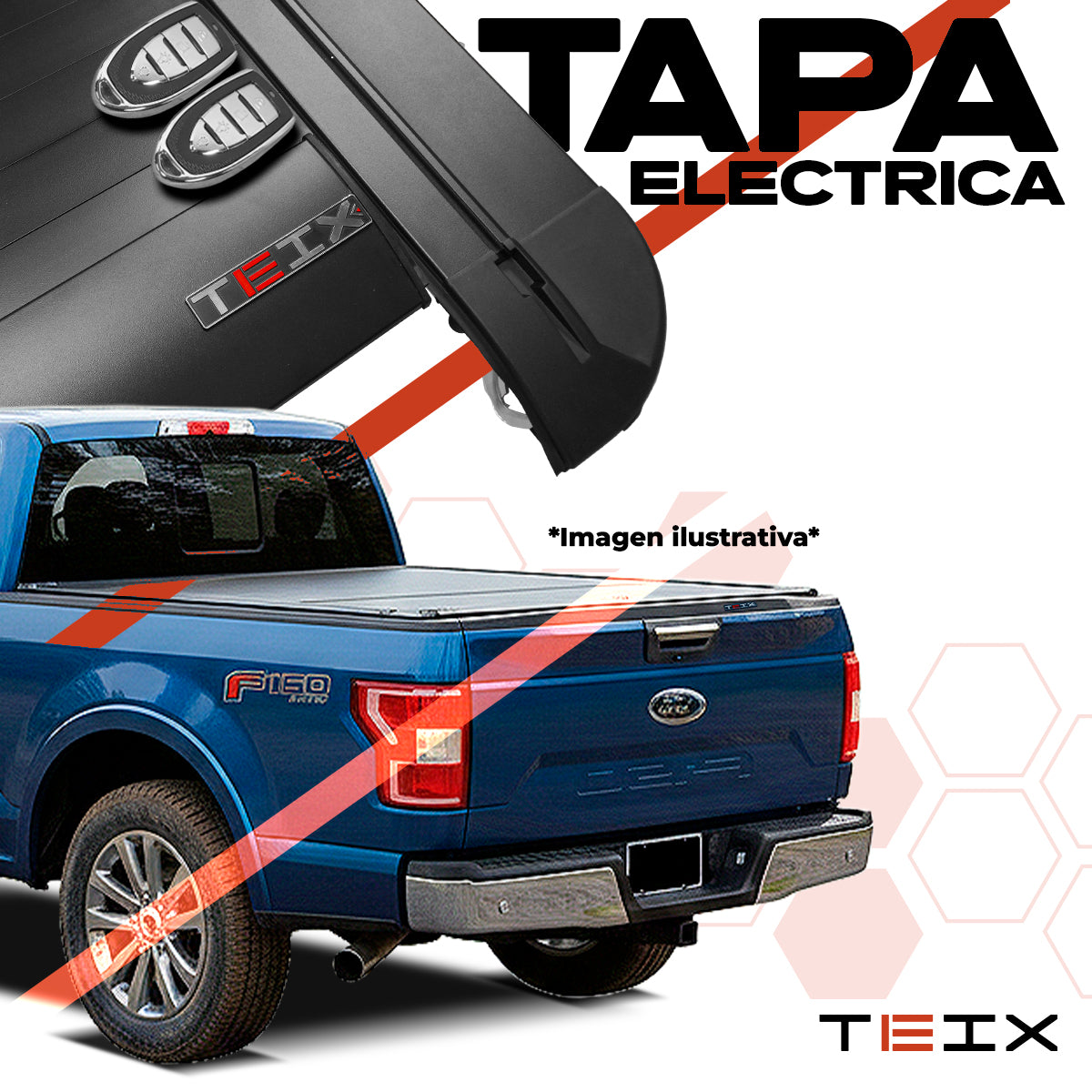 TAPA ELECTRICA POWER- X TEIX FORD RANGER XLT RAPTOR DOB CAB 2023-2026