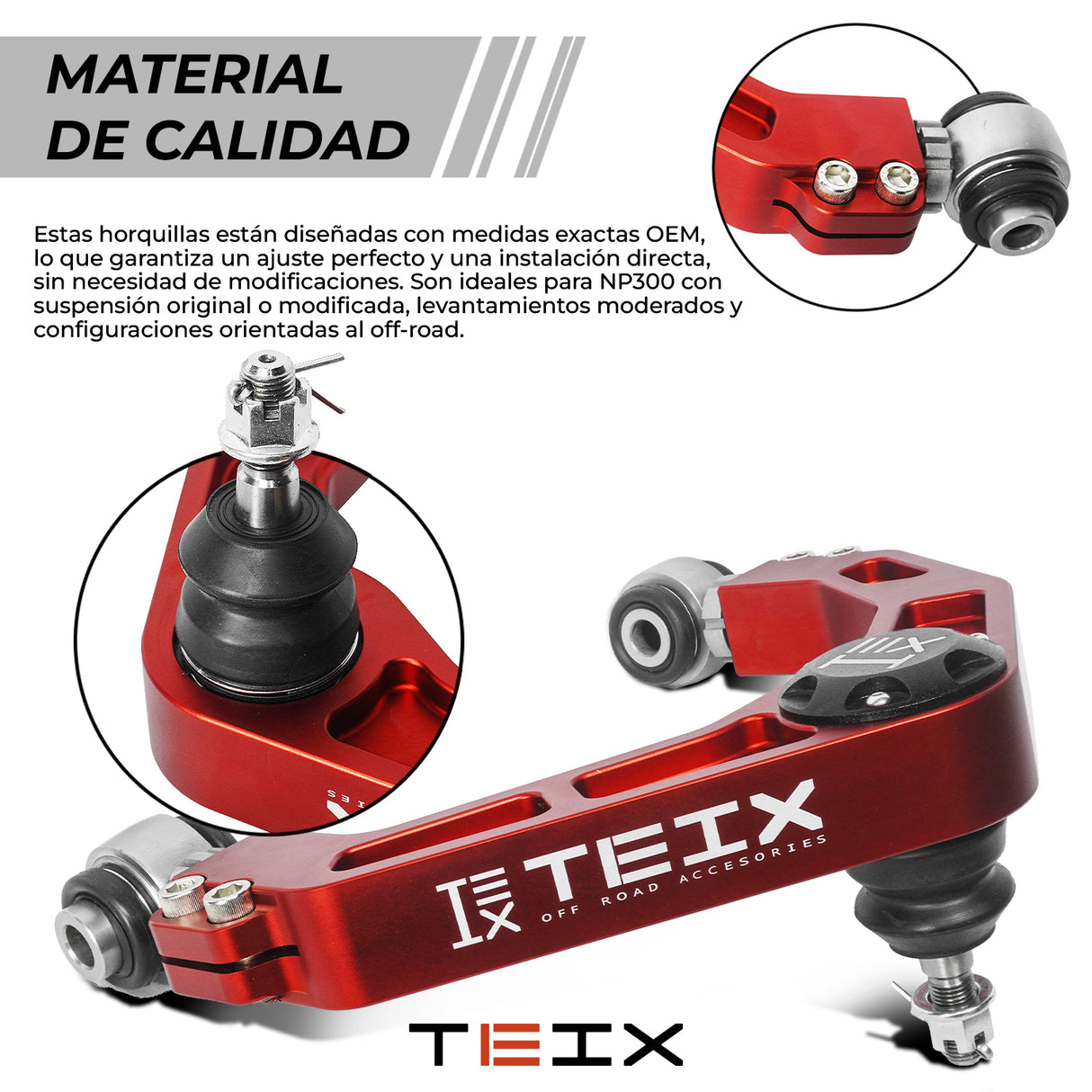 PAR DE HORQUILLAS TEIX ROJOS/ NISSAN NP300 FRONTIER 2016-2026  4 cilindros