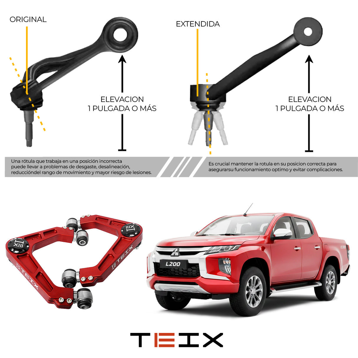 PAR DE HORQUILLAS TEIX ROJOS/ MITSUBISHI TRITON L200 2016-2023