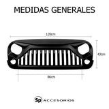 PARRILLA ANGRY PARA JEEP WRANGLER JK 2007 - 2018