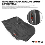 TAPETES  DELANTEROS Y TRASEROS  ABS USO RUDO TEIX PARA SUZUKI JIMNY 2019 - 2023 AUTOMATICO