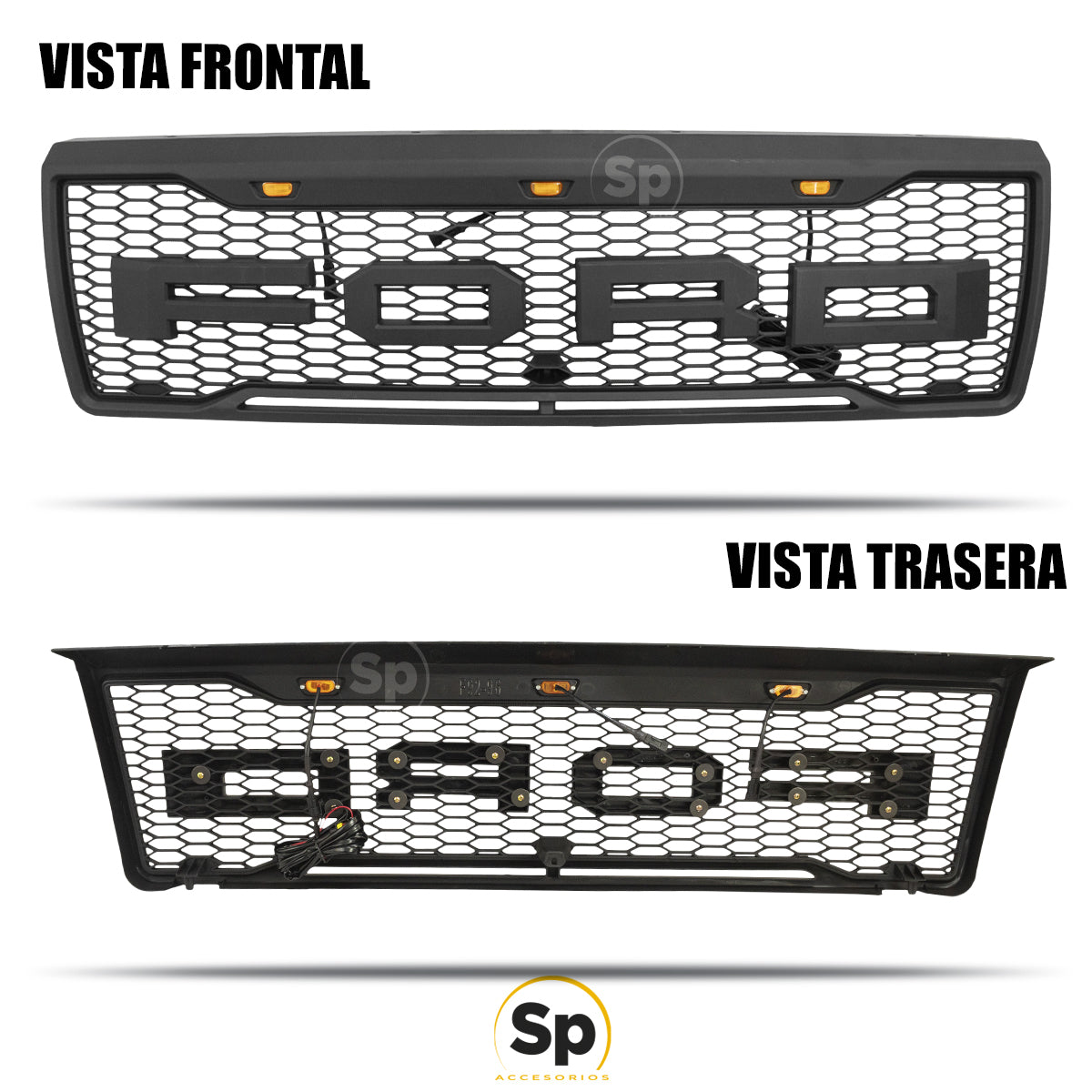 PARRILLA FRONTAL LED PARA FORD F-150 1992 - 1996