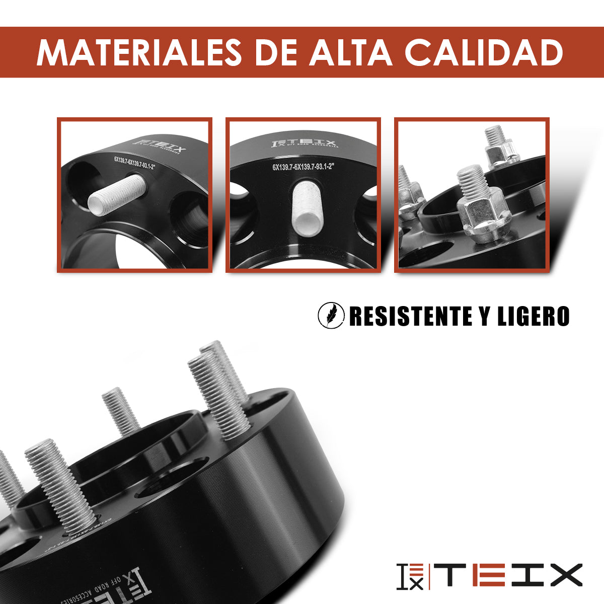 KIT ESPACIADORES 2"  6/139 LLANTA CB 93.1MM 12X1.5