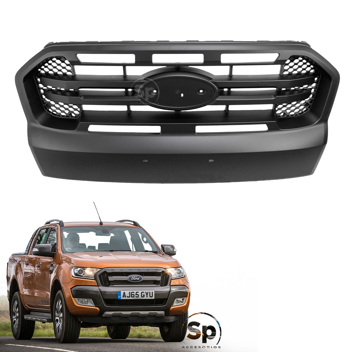 PARRILLA FRONTAL FORD RANGER 2016-2018 TIPO RAPTOR COMPLETA
