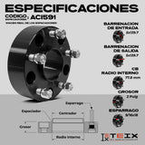 KIT ESPACIADORES 2"  5X139.7 LLANTA CB77.8 16/9