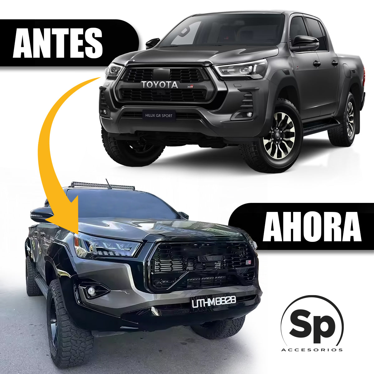 FAROS LED PRINCIPALES DRL ROCCO PARA TOYOTA HILUX 2016 - 2024