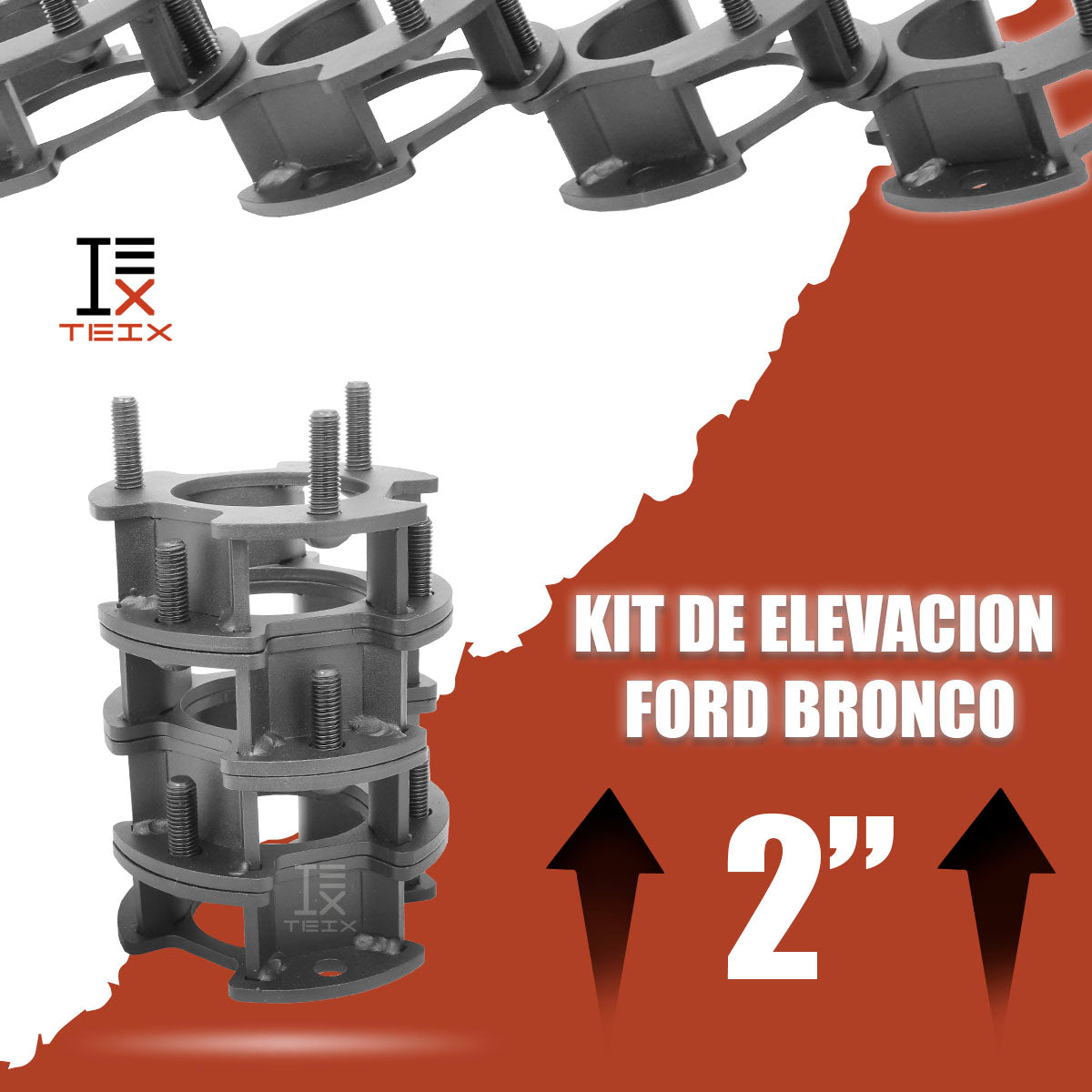 KIT ELEVACIÓN SUSPENSIÓN TEIX 2PULG PARA FORD BRONCO 2021 - 2024