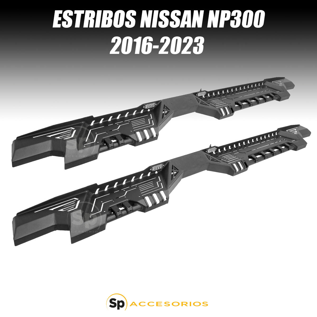 ESTRIBOS PARA NISSAN NP300 2016 A 2023 FRONTIER TIPO EQUIPO ORIGINAL