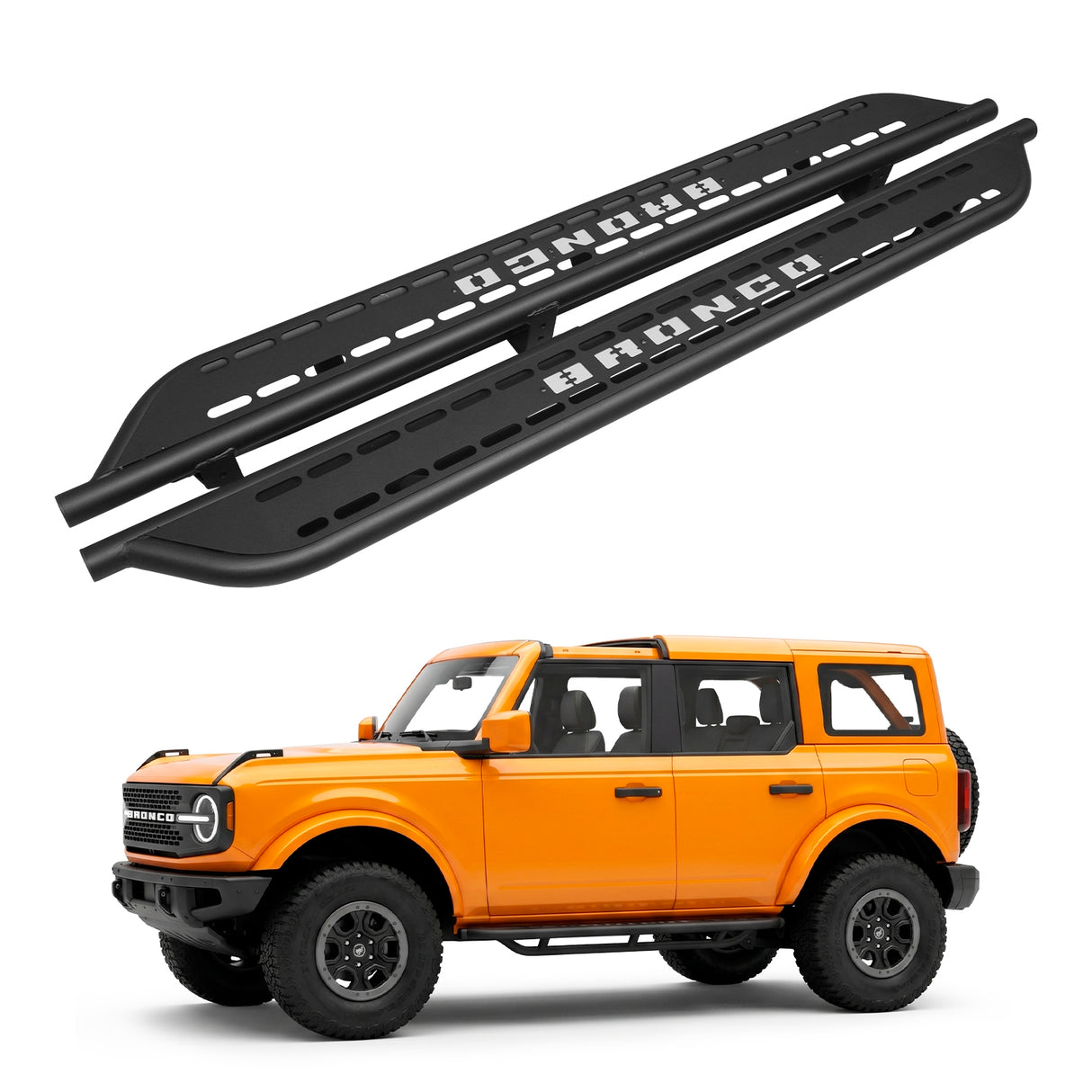 ESTRIBOS ROCKSLIDER FIJOS PARA FORD BRONCO 2021 - 2024 4 PUERTAS