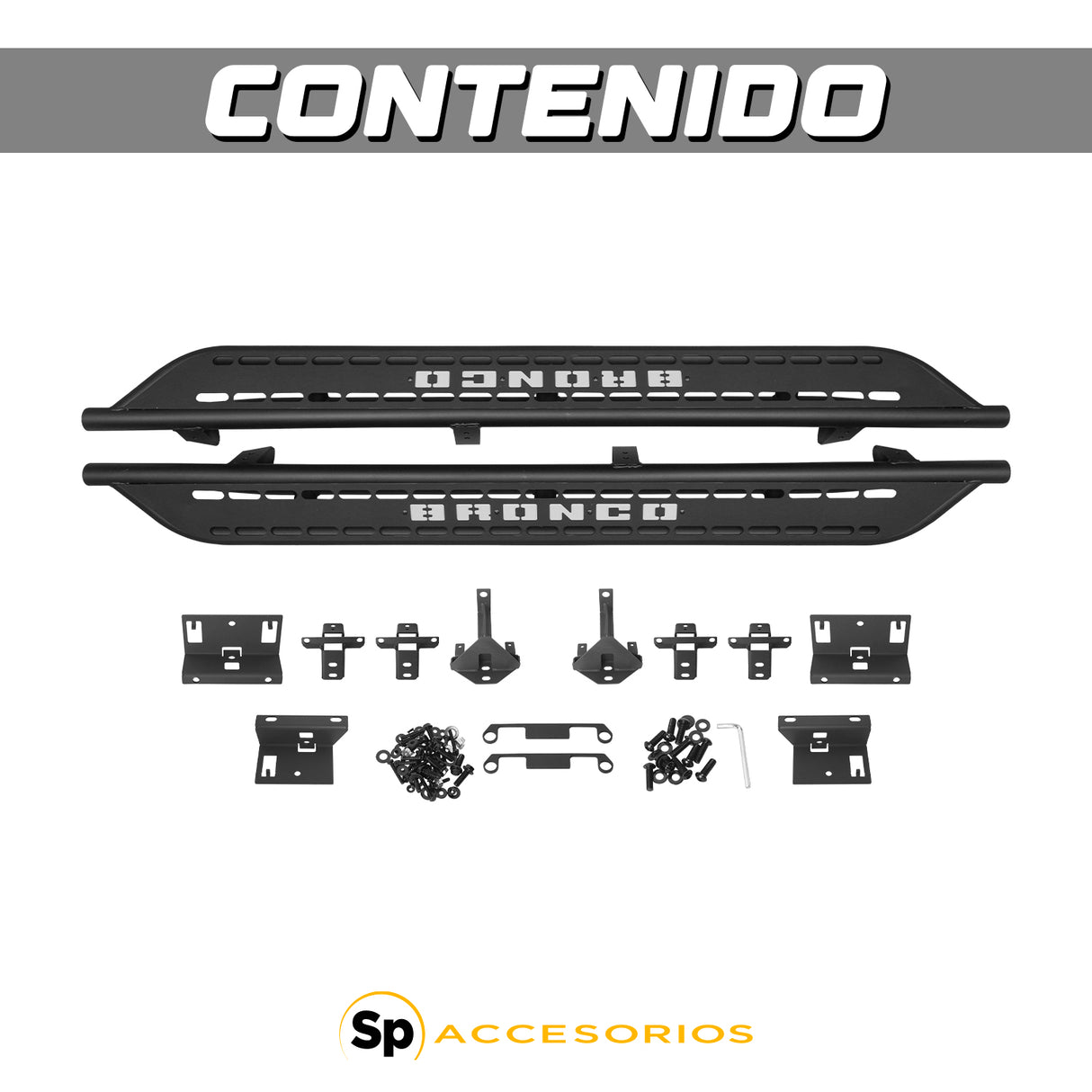 ESTRIBOS ROCKSLIDER FIJOS PARA FORD BRONCO 2021 - 2024 4 PUERTAS