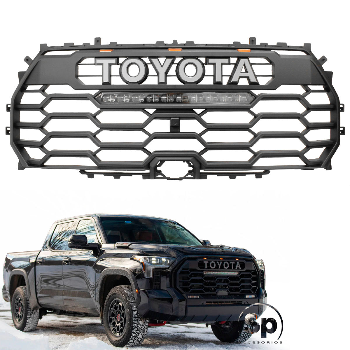 PARRILLA FRONTAL TRD CON BARRA LED PARA TOYOTA TUNDRA 2022 - 2023