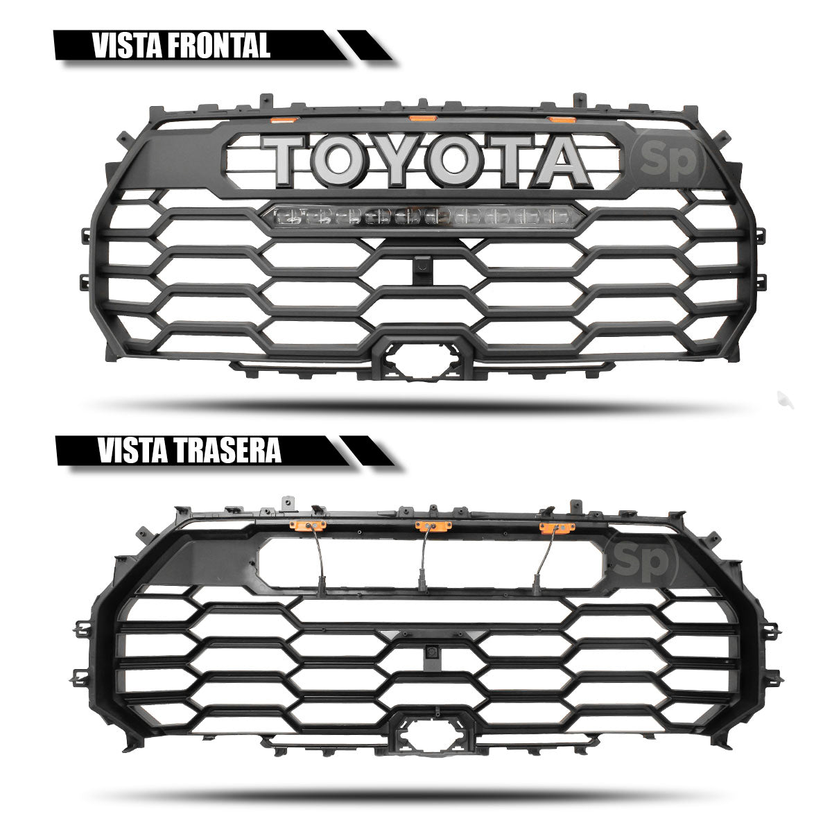 PARRILLA FRONTAL TRD CON BARRA LED PARA TOYOTA TUNDRA 2022 - 2023