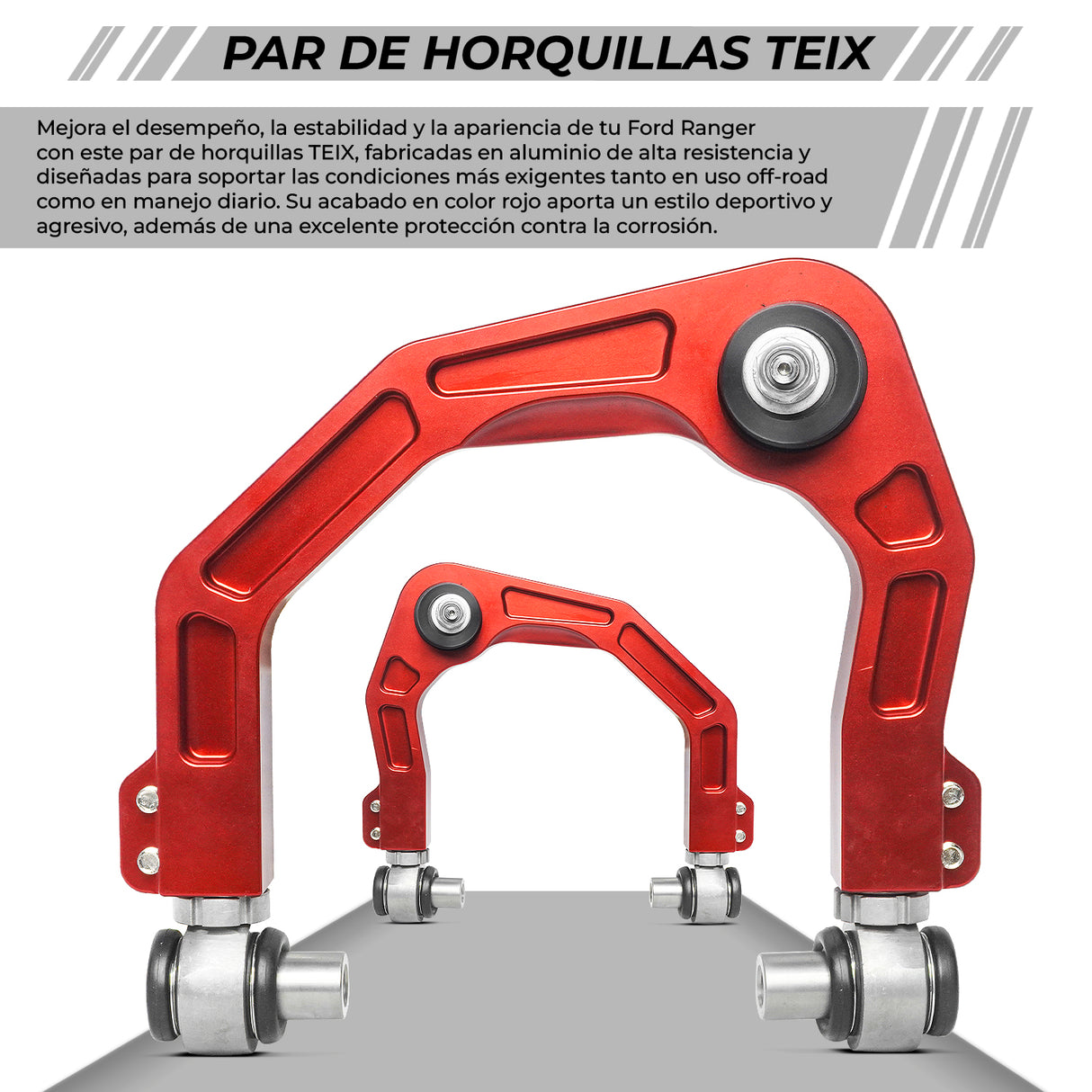 PAR DE HORQUILLAS TEIX T9 ROJAS/ FORD RANGER T9 2024 /2026