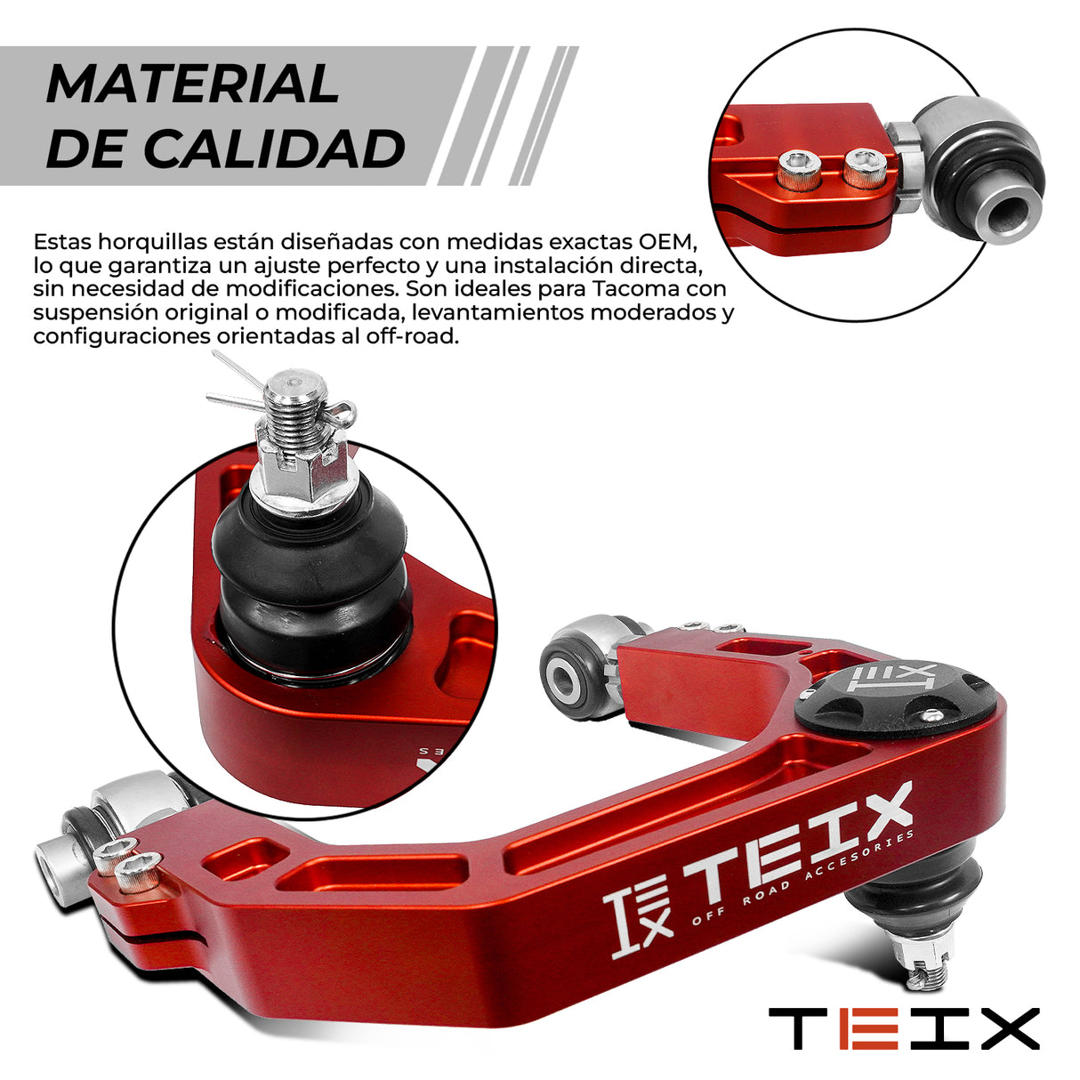 PAR DE BRAZOS DE CONTROL TEIX BLANCOS/ TOYOTA TACOMA 2016-2023