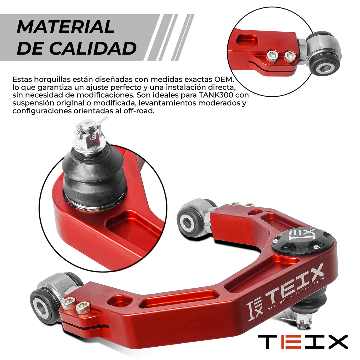 PAR DE HORQUILLAS TEIX ROJAS/ TANK300