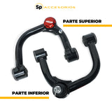 PAR DE HORQUILLAS SUPERIORES AJUSTABLES NEGRAS-OPTION/ TOYOTA TACOMA 2005-2023