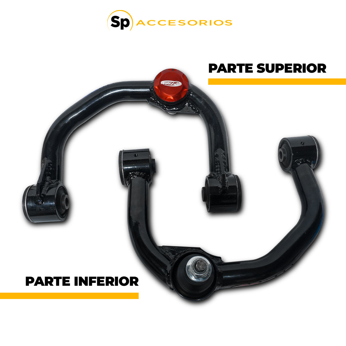 PAR DE HORQUILLAS SUPERIORES DELANTERAS AJUSTABLES NEGRO OPTION/ FORD F150