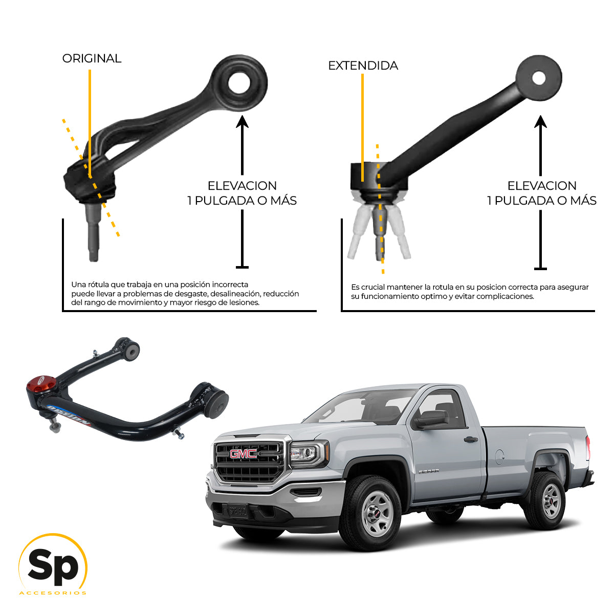 PAR DE HORQUILLAS DE CONTROL OPTION/ GMC SIERRA 1500 2019+