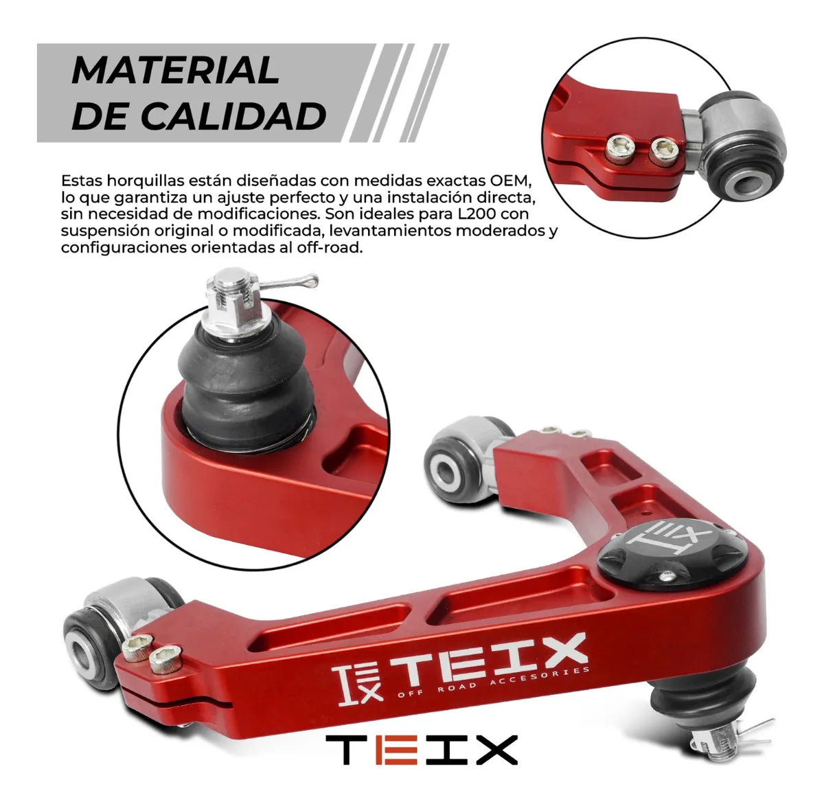 Horquillas Control Teix Rojas Suspensión L200 2024+