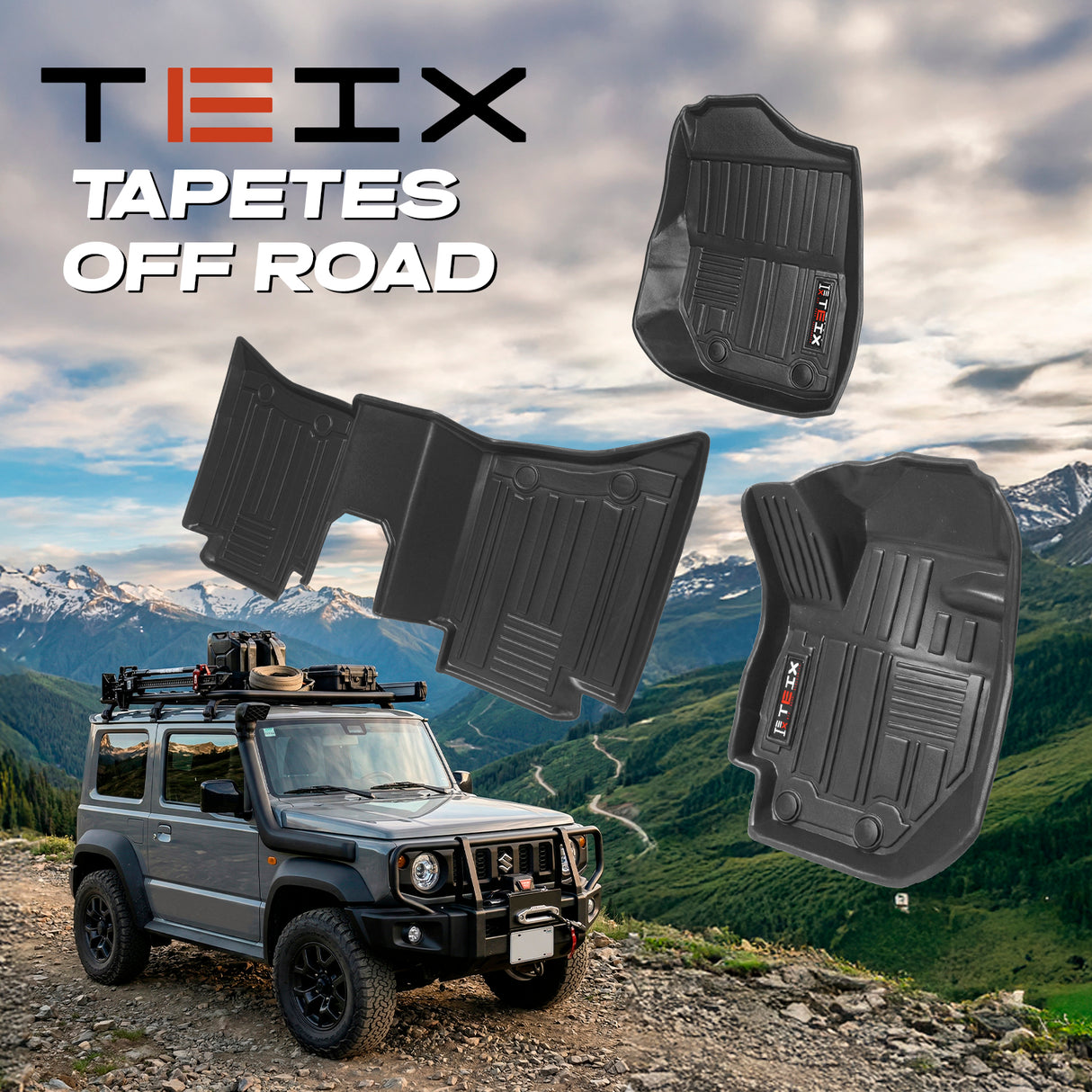 TAPETES PARA SUZUKI JIMNY 2024-2026 5 PUERTAS AUTOMATICO 2 DEL 1 TRA