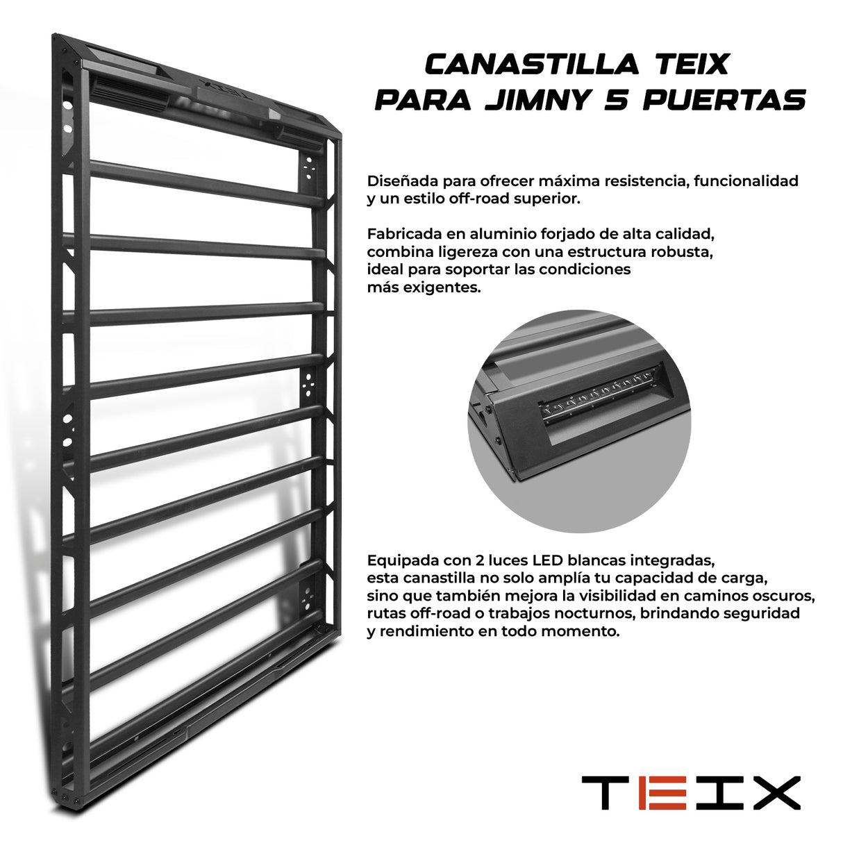 CANASTILLA TEIX PARA SUZUKI JIMNY 5 PUERTAS