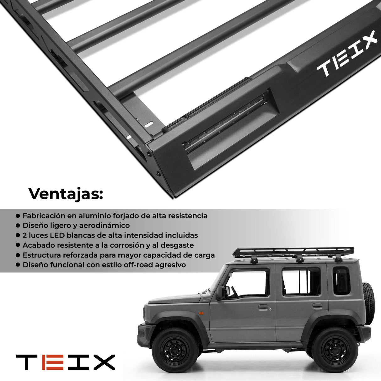 CANASTILLA TEIX PARA SUZUKI JIMNY 5 PUERTAS