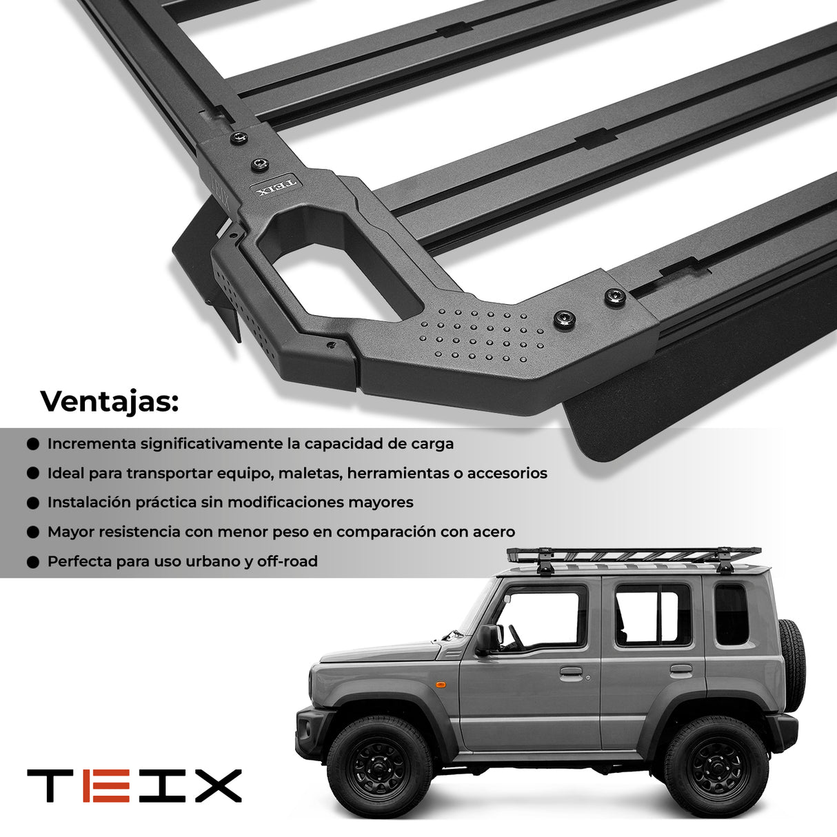 CANASTILLA TEIX PARA SUZUKI JIMNY 2019+ 5 PUERTAS