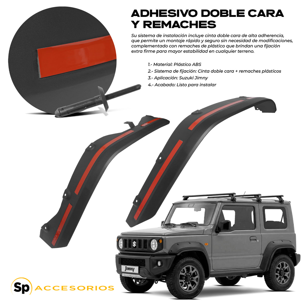 EXTENSION DE CANTONERA SUZUKI JIMNY 3 PUERTAS 2019+