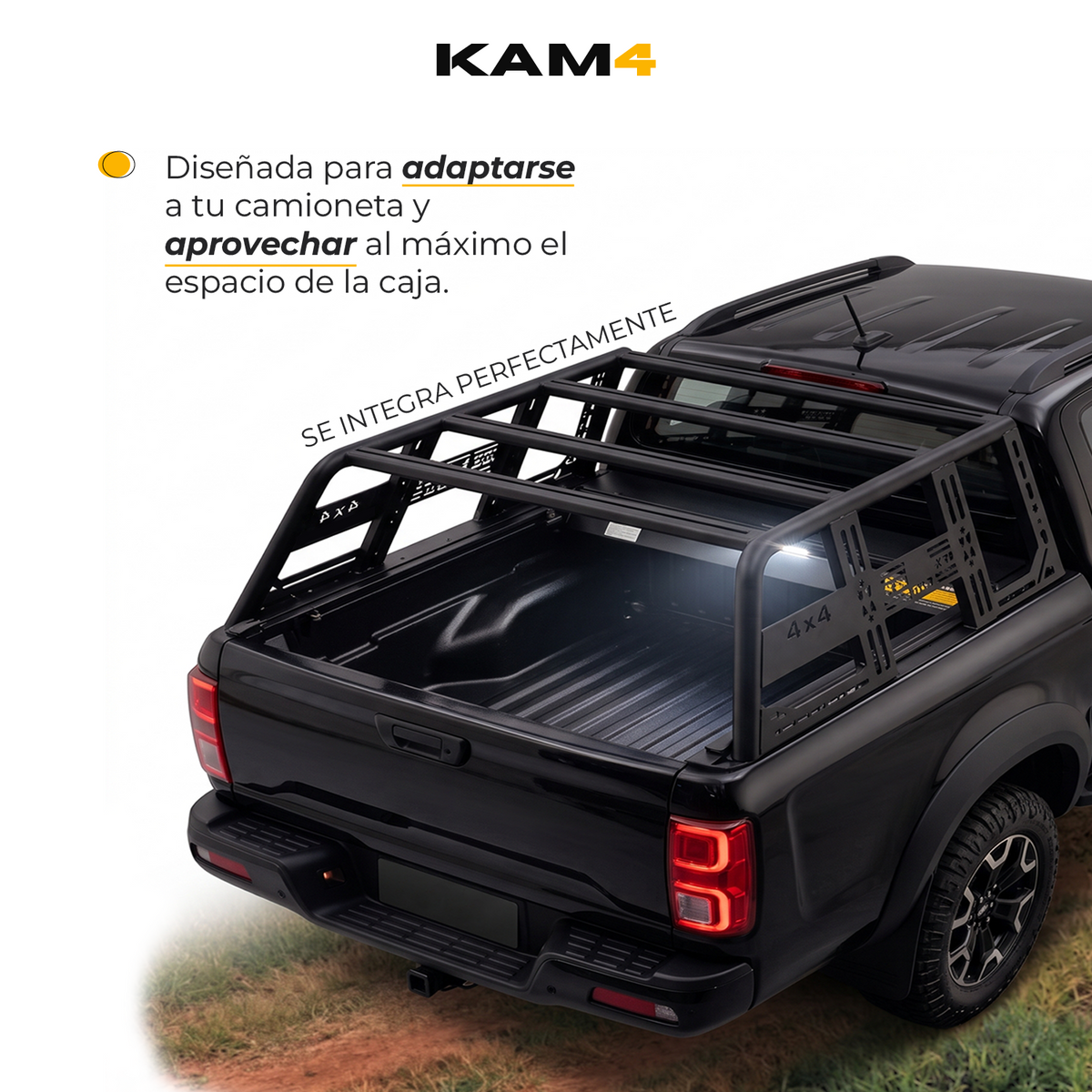 TAPA ELCTRICA KAM4/ BYD SHARK CON BARRA ANTIVUELCO Y SET DE BRACKETS PARA ROLLBAR TEIX/ BYD SHARK 2024+