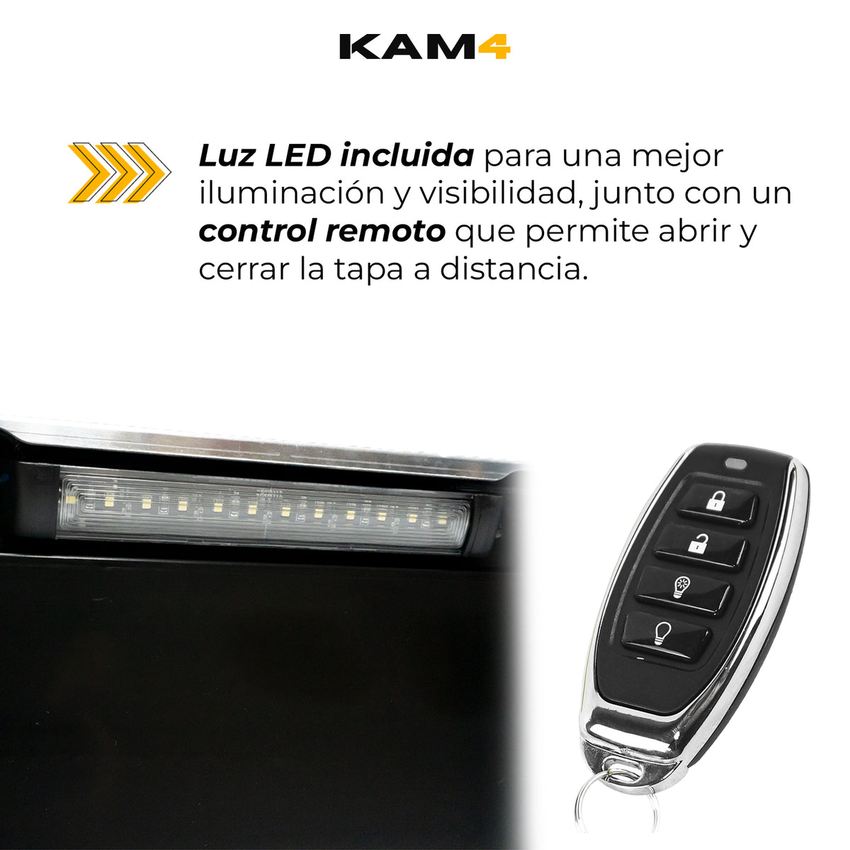 TAPA ELECTRICA KAM4 POWER X DODGE RAM 2019/2027 DOBLE CABINA (SIN RAMBOX)