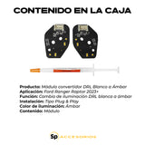 MODULO CHIP PARA FAROS PRINCIPALES FORD RANGER RAPTOR 23/2026 DE BLANCO DRL A AMBAR