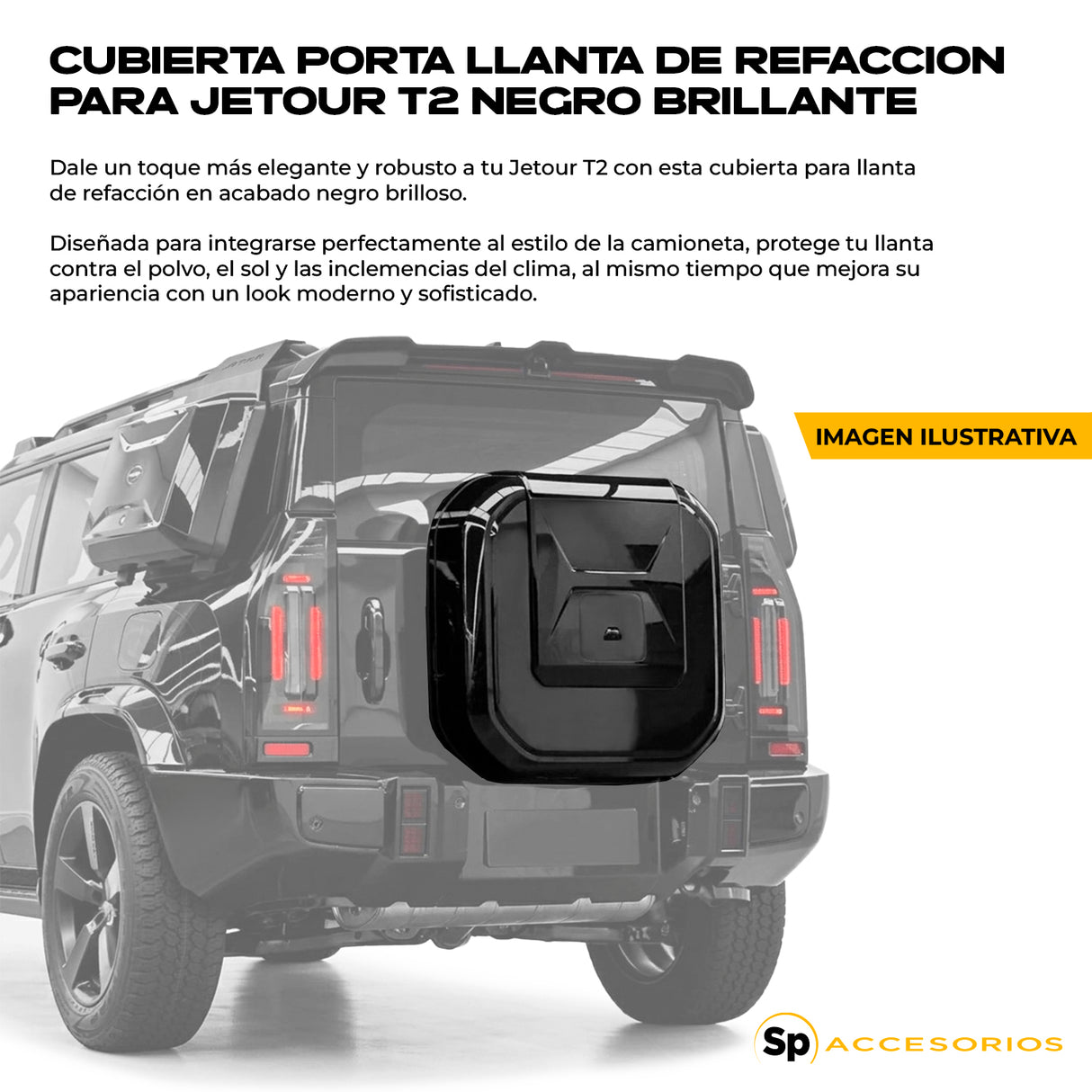 CUBIERTA PORTA LLANTA REFACCION PARA JETOUR T2