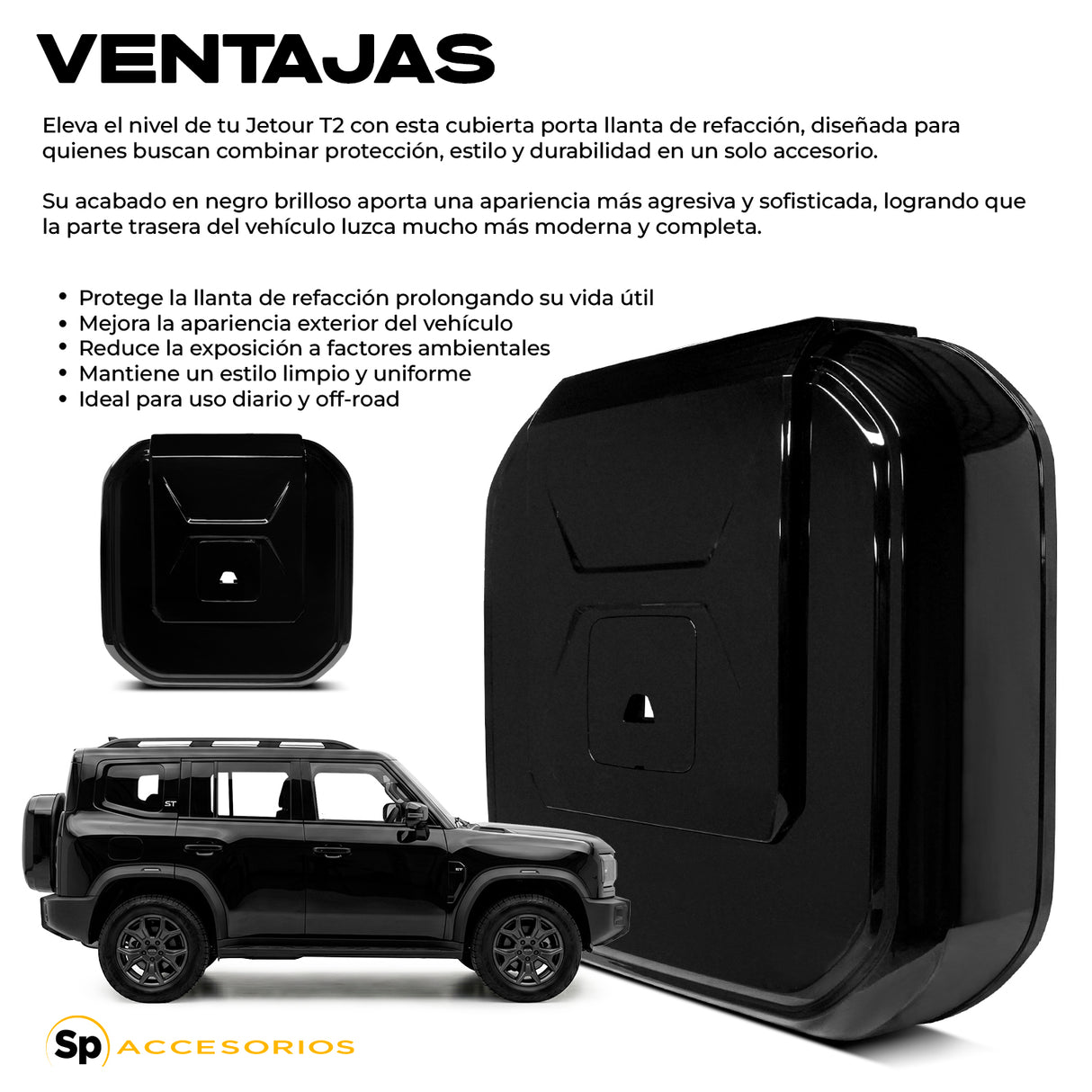 CUBIERTA PORTA LLANTA REFACCION PARA JETOUR T2