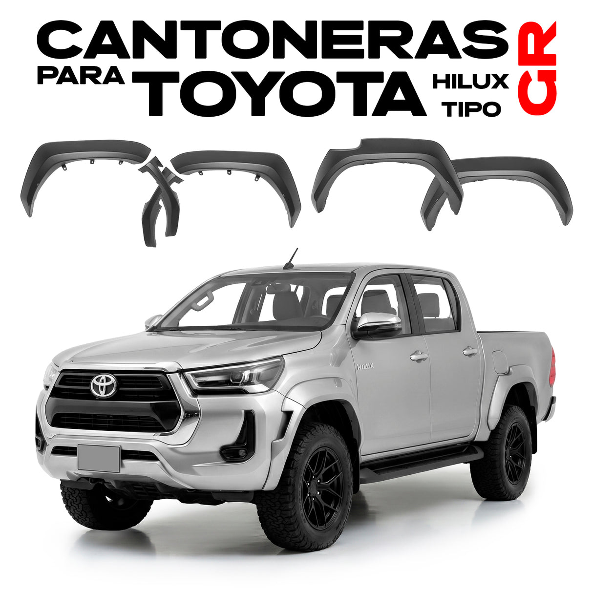 CANTONERAS TIPO GR PARA TOYOTA HILUX 2021+