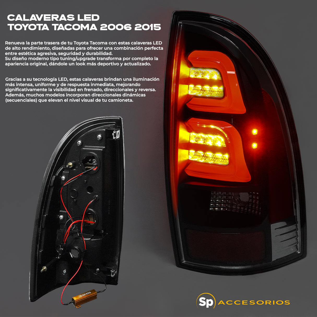 CALAVERAS TRASERAS LED PARA TOYOTA TACOMA 2006/2015