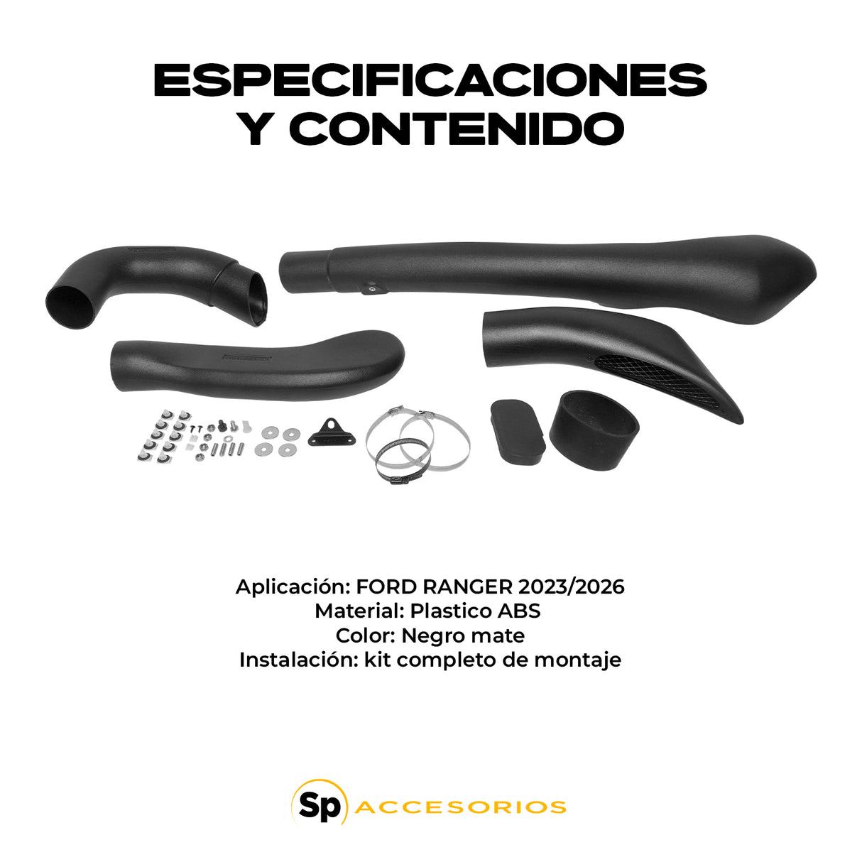 SNORKEL TOMA DE AIRE FORD RANGER 2023/2026