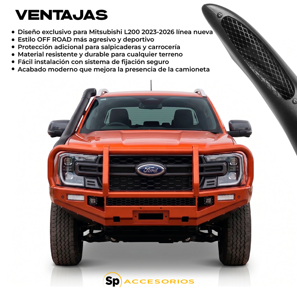 SNORKEL TOMA DE AIRE FORD RANGER 2023/2026