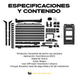 CANASTILLA DE TECHO CON ESCALERA FORD BRONCO 2021+