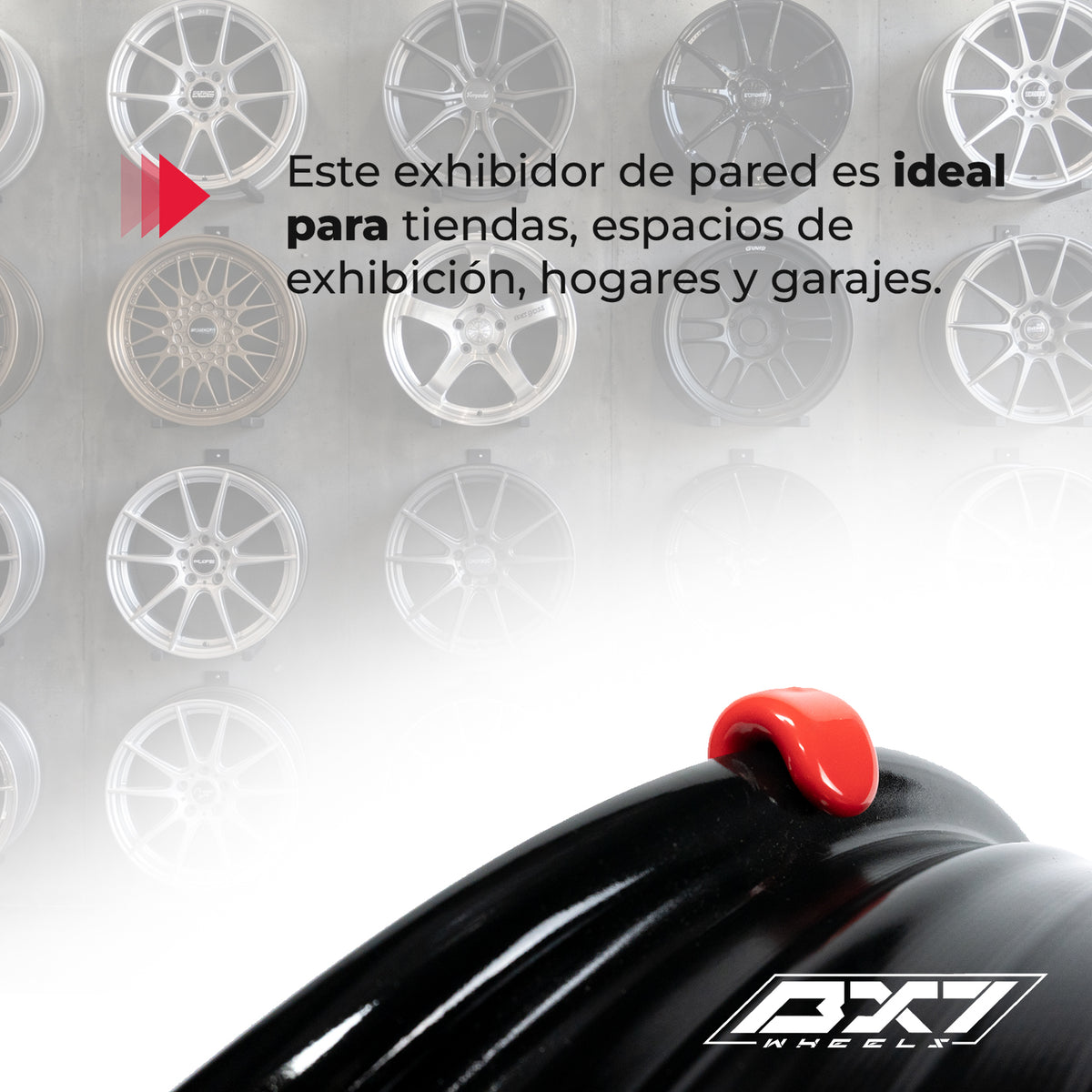 1 Gancho Para Rines Exhibidor En Pared Soporte