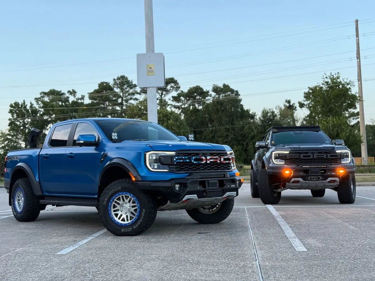 DEFENSA DELANTERA DE ALUMINIO CON PORTA WINCH RIVAL OFF ROAD SIN LED PARA RANGER RAPTOR 2022-2026
